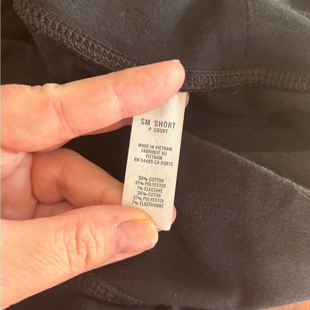 Aerie Chill Play Move Leggings Small Short Black Cotton Blend - Picture 3 of 6